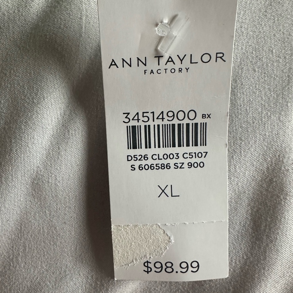 Brand New Ann Taylor Linen Cotton Pull On Pants Size XL Mint Green With Pockets - Picture 6 of 8